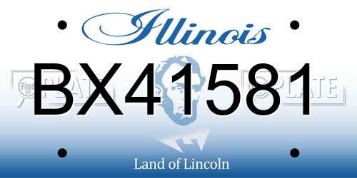 BX41581 Illinois License Plate