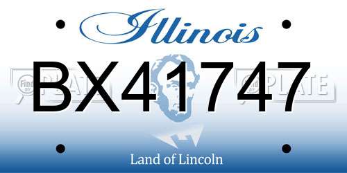 BX41747 Illinois License Plate