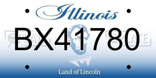 BX41780 Illinois License Plate