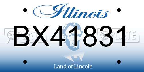 BX41831 Illinois License Plate