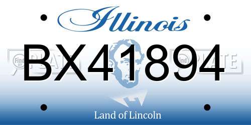 BX41894 Illinois License Plate