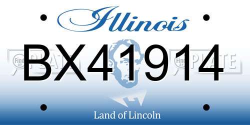 BX41914 Illinois License Plate