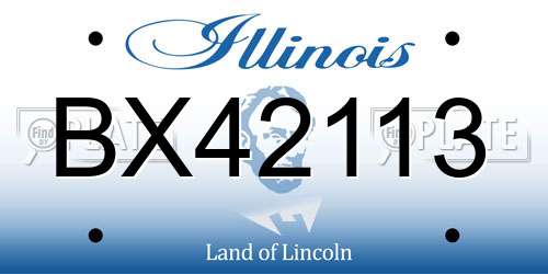 BX42113 Illinois License Plate