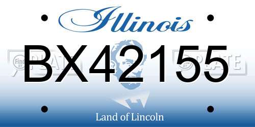 BX42155 Illinois License Plate
