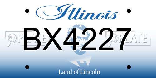 BX4227 Illinois License Plate