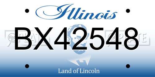 BX42548 Illinois License Plate