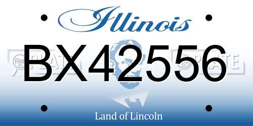 BX42556 Illinois License Plate