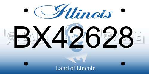 BX42628 Illinois License Plate