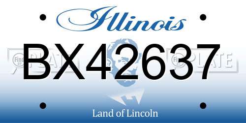 BX42637 Illinois License Plate