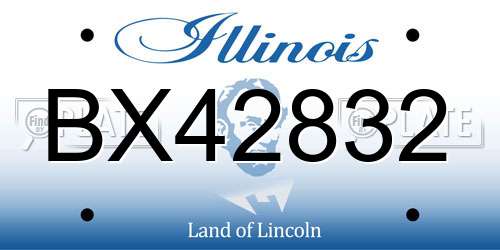 BX42832 Illinois License Plate