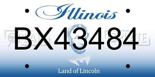 BX43484 Illinois License Plate