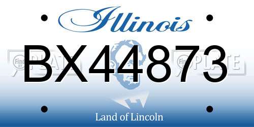BX44873 Illinois License Plate