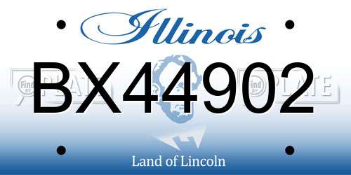 BX44902 Illinois License Plate