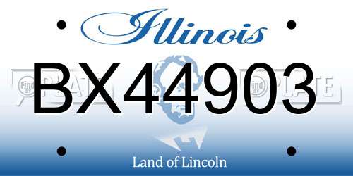 BX44903 Illinois License Plate
