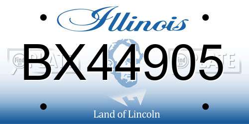 BX44905 Illinois License Plate