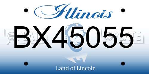 BX45055 Illinois License Plate