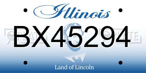 BX45294 Illinois License Plate