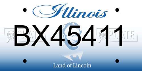 BX45411 Illinois License Plate