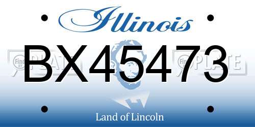 BX45473 Illinois License Plate