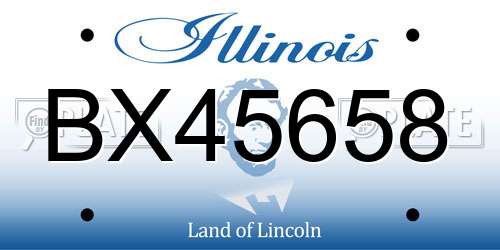 BX45658 Illinois License Plate
