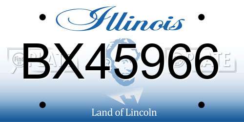 BX45966 Illinois License Plate