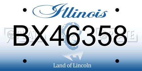 BX46358 Illinois License Plate