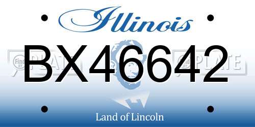 BX46642 Illinois License Plate