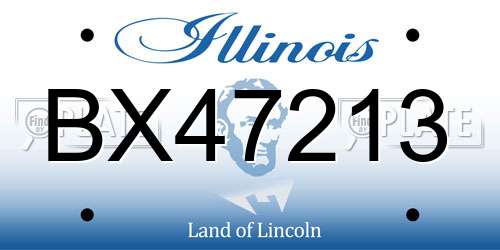 BX47213 Illinois License Plate