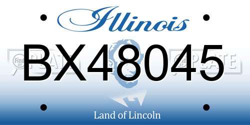 BX48045 Illinois License Plate