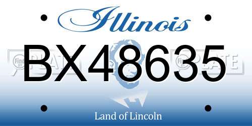 BX48635 Illinois License Plate