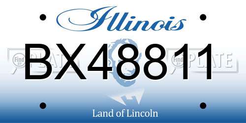 BX48811 Illinois License Plate