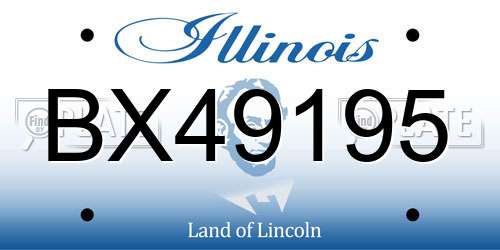 BX49195 Illinois License Plate