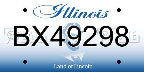 BX49298 Illinois License Plate