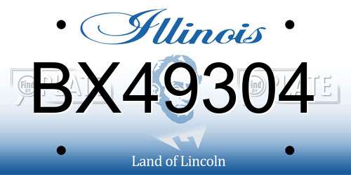 BX49304 Illinois License Plate