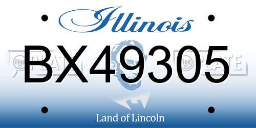 BX49305 Illinois License Plate