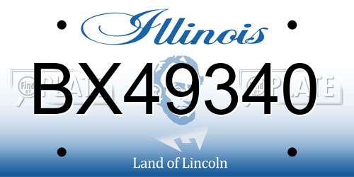 BX49340 Illinois License Plate