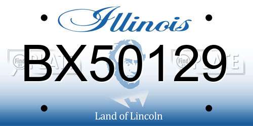 BX50129 Illinois License Plate