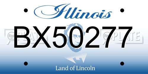 BX50277 Illinois License Plate