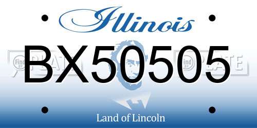 BX50505 Illinois License Plate