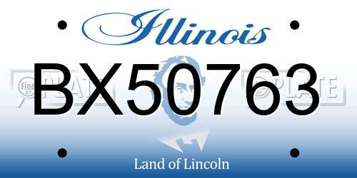 BX50763 Illinois License Plate