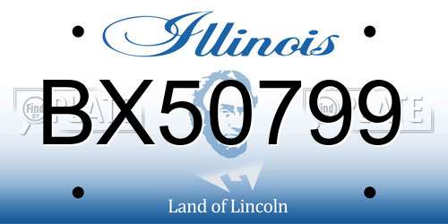 BX50799 Illinois License Plate