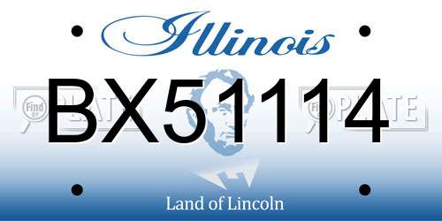 BX51114 Illinois License Plate