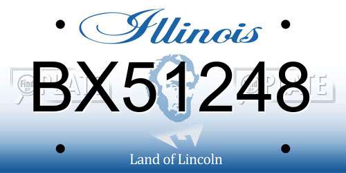 BX51248 Illinois License Plate