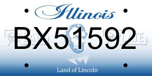BX51592 Illinois License Plate