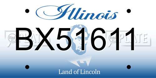 BX51611 Illinois License Plate