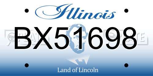 BX51698 Illinois License Plate