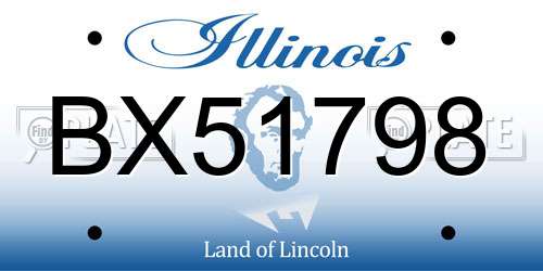 BX51798 Illinois License Plate