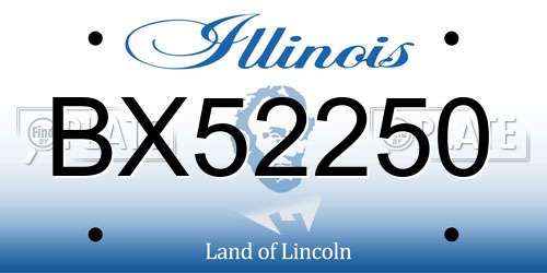 BX52250 Illinois License Plate