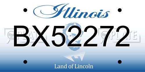 BX52272 Illinois License Plate