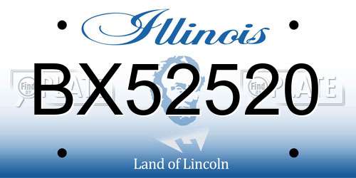 BX52520 Illinois License Plate